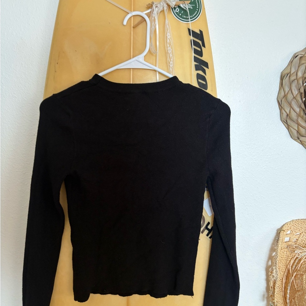 SHEIN Black Long Sleeve Top